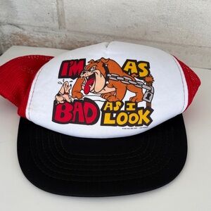 1985 “I’m as bad as I look” Graphic Trucker Hat Los Angeles